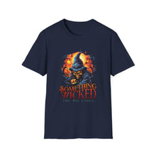 Load image into Gallery viewer, Something Wicked This Way Comes Unisex Softstyle T-Shirt, Halloween Shirt, Witch Tee, Fall Shirt, Casual Graphic Tee
