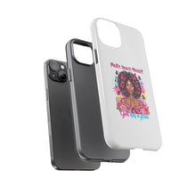 Load image into Gallery viewer, Inspirational Phone Case, Pray Wait Trust God Has a Plan, Spiritual Gift, Motivational Decor, Faith-Based Accessory

