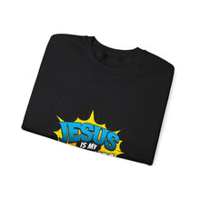 Load image into Gallery viewer, Jesus is My Superhero Sweatshirt, Unisex Crewneck, Religious Gift, Faith-Based Apparel, Inspirational Clothing, Christian Fashion
