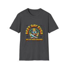 Load image into Gallery viewer, T-Shirt with Relaxing Design for Summer Fun, Best Day Ever Tee, Vacation Wear, Casual Style, Beach Celebration, Unisex Apparel
