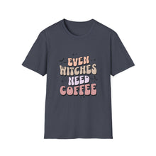 Load image into Gallery viewer, Unisex Coffee Lover T-Shirt - "Even Witches Need Coffee" - Perfect Gift for Halloween, Witchy Vibes, Casual Wear, Coffee Enthusiasts, [...]
