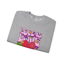 Load image into Gallery viewer, Pride Month Sweatshirt - Love is Love Crewneck, Unisex Casual Wear, LGBTQ+ Apparel, Spring Fashion, Gifts for Valentine's Day
