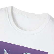 Load image into Gallery viewer, Magical Cat T-Shirt, Unisex Softstyle Tee, Halloween Costume Shirt, Wizard Cat Apparel, Gift for Cat Lovers, Witch Kitty Tee
