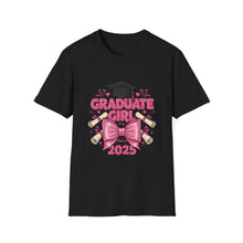 Load image into Gallery viewer, Graduation Girl T-Shirt, Unisex Tee for Graduates, Class of 2025 Shirt, Cute Graduation Gift, High School/College Graduate Apparel
