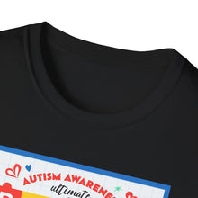 Load image into Gallery viewer, Autism Awareness Bingo T-Shirt, Unisex Softstyle Tee for Fundraising Events, Family Gatherings, Awareness Month, Gift for Supporters
