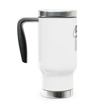 Load image into Gallery viewer, Stylish Stainless Steel Travel Mug with Handle, Perfect for Coffee Lovers, Gift for Him/Her, Inspirational Travel Mug, Jesus Did It [...]
