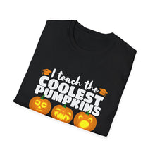 Load image into Gallery viewer, Halloween Pumpkin Graphic Tee, Unisex Softstyle T-Shirt, Fall Fashion, Halloween Party Shirt, Pumpkin Carving, Spooky Season Clothing
