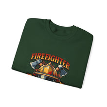 Load image into Gallery viewer, Firefighter Crewneck Sweatshirt - First In Last Out, Unisex Sweatshirt, Firefighter Gift, Casual Warmth, Everyday Apparel
