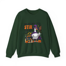 Load image into Gallery viewer, Halloween Unisex Sweatshirt - "On My Way to Stir the Pot" Funny Graphic Top, Cozy Fall Apparel, Gift for Witch Lovers, Halloween [...]
