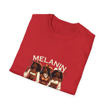 Load image into Gallery viewer, Melanin Goddess Unisex Softstyle T-Shirt, Casual Wear, Affirmation Tee, Gift for Her, Summer Essential, Black Woman Pride Shirt
