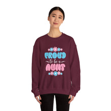 Load image into Gallery viewer, Proud Aunt Sweatshirt, Cozy Gift for Aunts, Family Gatherings, Birthday Present, Mother's Day Gift, Casual Outfit
