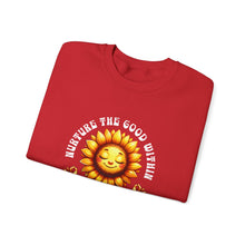 Load image into Gallery viewer, Blooming Sunflower Sweatshirt, Positive Vibes Crewneck, Gift for Garden Lovers, Cozy Spring Apparel, Unisex Flower Design
