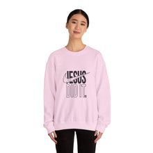 Load image into Gallery viewer, Jesus Did It Sweatshirt | Unisex Heavy Blend Crewneck | Faith Inspired Apparel, Christian Gift, Casual Wear, Motivational Sweater
