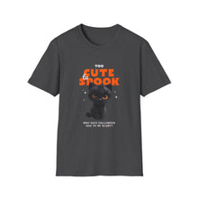 Load image into Gallery viewer, Cute Spook Cat T-Shirt, Halloween Tee, Unisex Softstyle Shirt, Funny Black Cat Shirt, Fall Fashion, Gift for Cat Lovers
