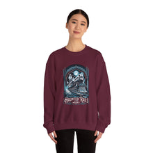 Load image into Gallery viewer, Haunted Rails Sweatshirt - Spooky Cozy Crewneck for Halloween, Perfect Gift for Ghost Lovers, Unisex Casual Wear
