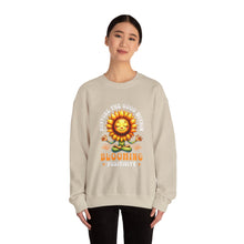 Load image into Gallery viewer, Blooming Sunflower Sweatshirt, Positive Vibes Crewneck, Gift for Garden Lovers, Cozy Spring Apparel, Unisex Flower Design
