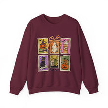 Load image into Gallery viewer, Halloween-Themed Crewneck Sweatshirt, Cozy Unisex Crew, Fall Fashion, Pumpkin Decor, Seasonal Gift, Cute Sweatshirt for October
