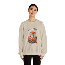 Load image into Gallery viewer, Grim Reaper Graphic Sweatshirt, Unisex Heavy Blend Crewneck, Cozy Apparel for Halloween, Gift for Ghost Lovers, Casual Wear
