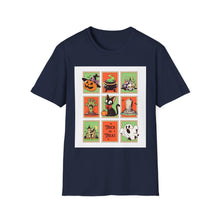 Load image into Gallery viewer, Halloween Themed T-Shirt, Unisex Softstyle Tee for Fall, Trick or Treat Shirt, Spooky Casual Wear, Halloween Party Apparel
