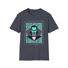 Load image into Gallery viewer, Halloween Vampire T-Shirt | Unisex Softstyle Tee, Spooky Shirt, Halloween Costume, Men's &amp; Women's Apparel, Fun Gift
