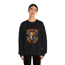 Load image into Gallery viewer, Firefighter Crewneck Sweatshirt - First In Last Out, Unisex Sweatshirt, Firefighter Gift, Casual Warmth, Everyday Apparel
