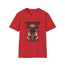 Load image into Gallery viewer, Pug Coffee Lover T-Shirt, Cute Pet Tee, Gifts for Dog Lovers, Unisex Casual Wear, Pugcino Graphic Tee, Pet Parent Apparel

