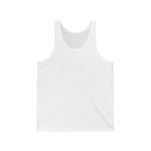 Load image into Gallery viewer, Gemini Unisex Jersey Tank, Astrology Tank Top, Zodiac Apparel, Birthday Gift, Horoscope Clothing
