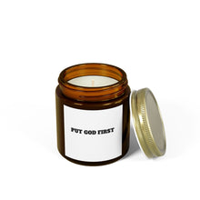 Load image into Gallery viewer, Scented Candles, Religious Home Decor, Put God First, Christian Gifts, Inspirational Quotes, Coconut Apricot Wax
