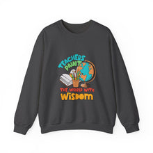 Load image into Gallery viewer, Wisdom-Themed Teacher Sweatshirt, Perfect Gift for Teachers, Unisex Crewneck, Comfortable and Stylish, Education Apparel, Back to School

