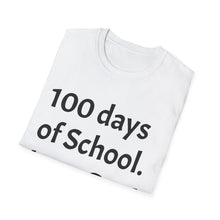 Load image into Gallery viewer, 100 Days of School Unisex Softstyle T-Shirt, Fun Teacher Shirt, Back to School, Student Gift, Classroom Celebration
