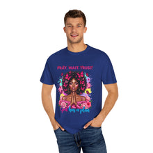 Load image into Gallery viewer, Pray Wait Trust T-Shirt, Inspirational Tee, Faith Shirt, Unique Gift, Spiritual Apparel, God Has a Plan Top
