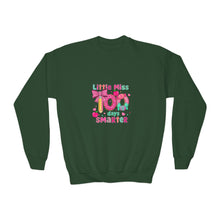 Load image into Gallery viewer, Kids Crewneck Sweatshirt - Little Miss Smarty Design, Perfect Gift for Students, Birthday, Back to School, Cute &amp; Cozy
