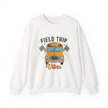Load image into Gallery viewer, Field Trip Vibes Sweatshirt | Unisex Crewneck for Adventure Lovers, Casual Wear, School Events, Gifts for Students
