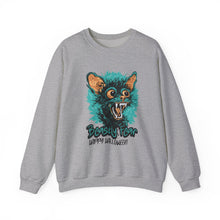 Load image into Gallery viewer, Cozy Halloween Sweatshirt, Beastly Fear Crewneck, Unisex Fall Apparel, Spooky Season Fashion, Halloween Gift Idea
