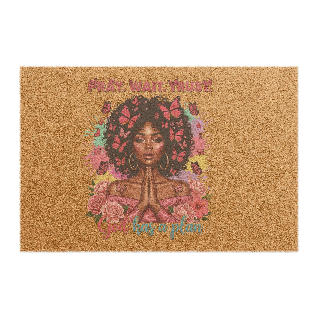 Bohemian Doormat with Floral Design, Home Decor, Entryway Mat, Gifts for Her, Housewarming Present, Welcome Mat