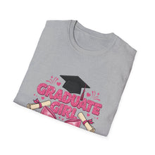 Load image into Gallery viewer, Graduation Girl T-Shirt, Unisex Tee for Graduates, Class of 2025 Shirt, Cute Graduation Gift, High School/College Graduate Apparel
