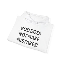 Load image into Gallery viewer, Inspirational Unisex Hoodie - God Does Not Make Mistakes! - Cozy Sweatshirt for Faith, Motivation, Gifts, Everyday Wear
