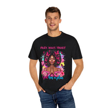 Load image into Gallery viewer, Pray Wait Trust T-Shirt, Inspirational Tee, Faith Shirt, Unique Gift, Spiritual Apparel, God Has a Plan Top

