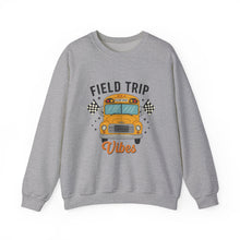 Load image into Gallery viewer, Field Trip Vibes Sweatshirt | Unisex Crewneck for Adventure Lovers, Casual Wear, School Events, Gifts for Students
