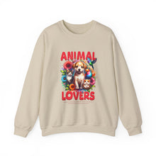 Load image into Gallery viewer, Animal Lovers Crewneck Sweatshirt | Cute Pet Sweatshirt, Gift for Dog Owners, Animal Lover Apparel, Cozy Sweatshirt
