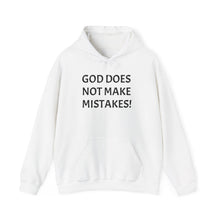 Load image into Gallery viewer, Inspirational Unisex Hoodie - God Does Not Make Mistakes! - Cozy Sweatshirt for Faith, Motivation, Gifts, Everyday Wear
