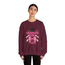 Load image into Gallery viewer, Graduate Girl 2025 Sweatshirt, Graduation Gift, Cozy Crewneck, Class of 2025, Celebrate Success, Trendy Sweatshirt
