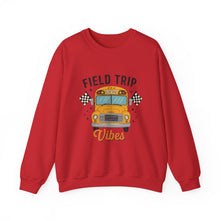 Load image into Gallery viewer, Field Trip Vibes Sweatshirt | Unisex Crewneck for Adventure Lovers, Casual Wear, School Events, Gifts for Students
