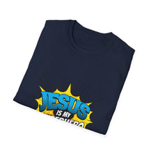 Load image into Gallery viewer, Superhero Jesus T-Shirt, Christian Graphic Tee, Unisex Softstyle Shirt, Religious Apparel, Faith-Based Gift, Casual Wear

