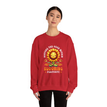 Load image into Gallery viewer, Blooming Sunflower Sweatshirt, Positive Vibes Crewneck, Gift for Garden Lovers, Cozy Spring Apparel, Unisex Flower Design

