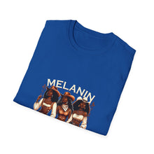 Load image into Gallery viewer, Melanin Goddess Unisex Softstyle T-Shirt, Casual Wear, Affirmation Tee, Gift for Her, Summer Essential, Black Woman Pride Shirt
