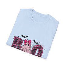 Load image into Gallery viewer, Cute Ghost 'Boo' Unisex Softstyle T-Shirt, Halloween Shirt, Funny Ghost Tee, Festive Apparel, Spooky Season Clothing
