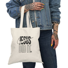 Load image into Gallery viewer, Jesus Did It Tote Bag | Eco-Friendly Shopping Bag, Gift for Christians, Everyday Use, Inspirational Tote, Church Fundraiser
