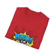 Load image into Gallery viewer, Superhero Jesus T-Shirt, Christian Graphic Tee, Unisex Softstyle Shirt, Religious Apparel, Faith-Based Gift, Casual Wear
