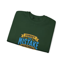 Load image into Gallery viewer, Inspirational Crewneck Sweatshirt, Forget the Mistake Remember the Lesson Hoodie, Motivational Gift, Cozy Apparel, Unisex Sweatshirt, [...]
